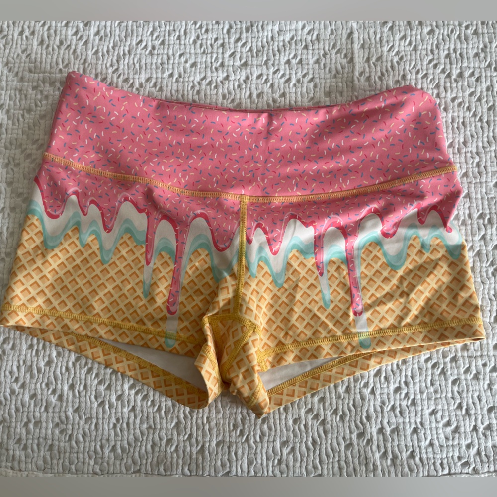 Feed Me Fight Me Ice Cream Cone Gym Shorts